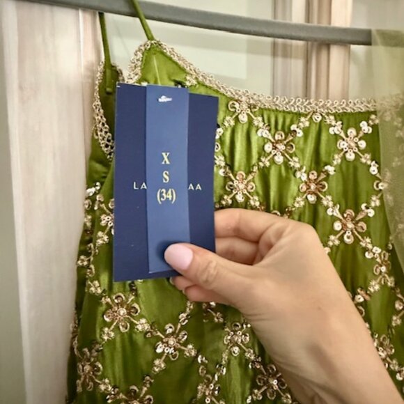 Mehendi Green Embroidered Anarkali - Picture 5 of 8